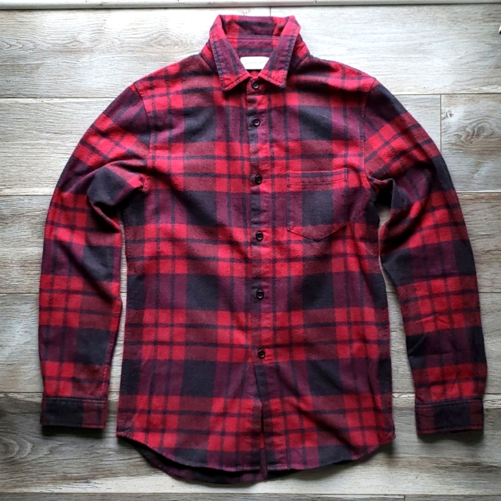 John Elliott plaid button down shirt